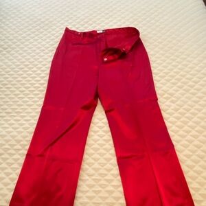GAP Cropped Wide-Leg Satin-y Trousers